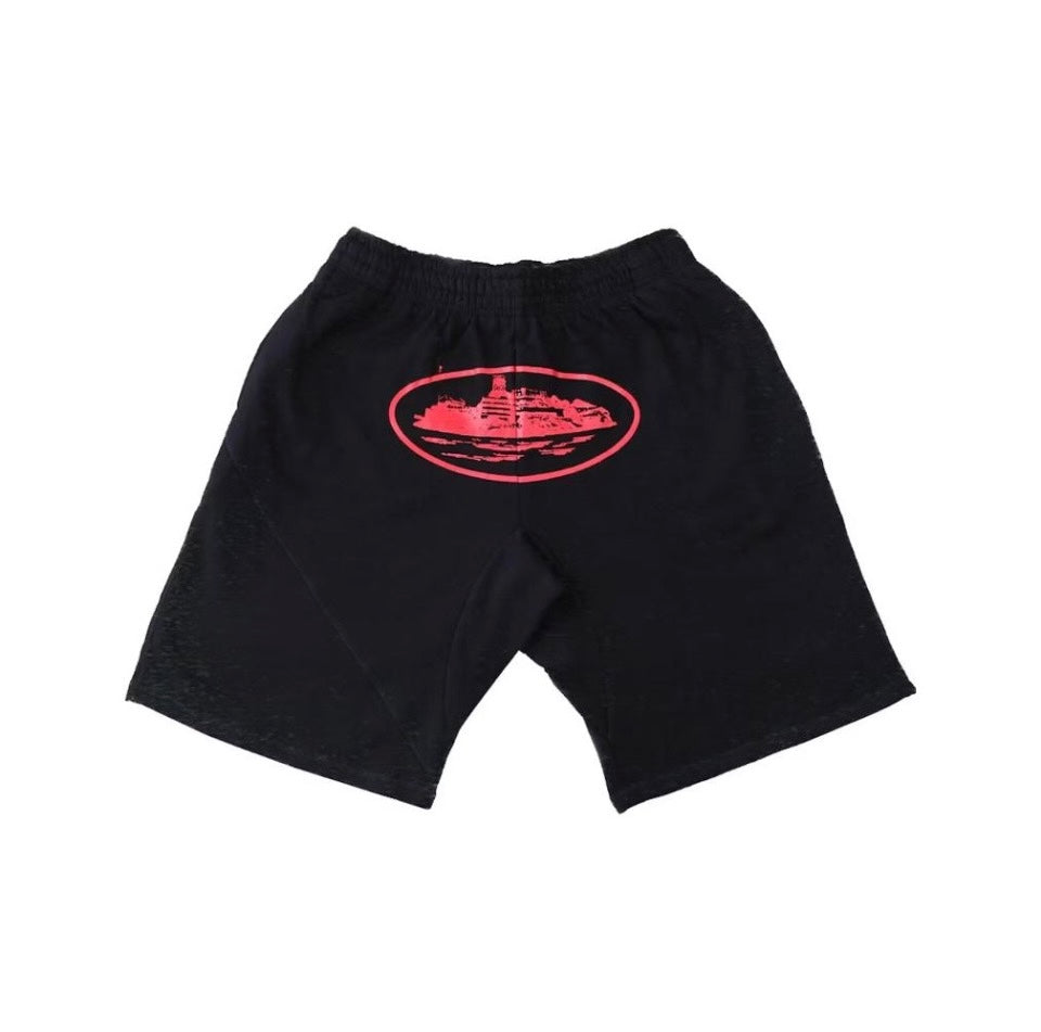 Corteiz short ( black & red )