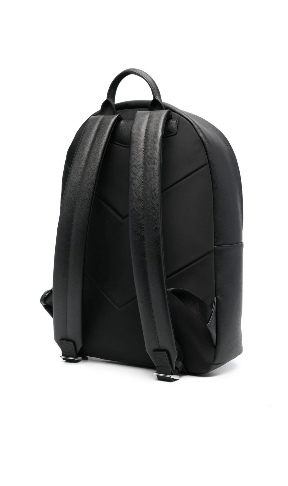 Emporio Armani logo-print leather backpack