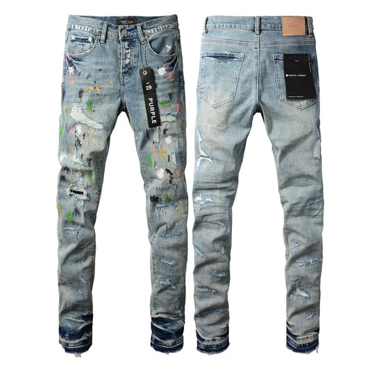 Purple slim fit jeans