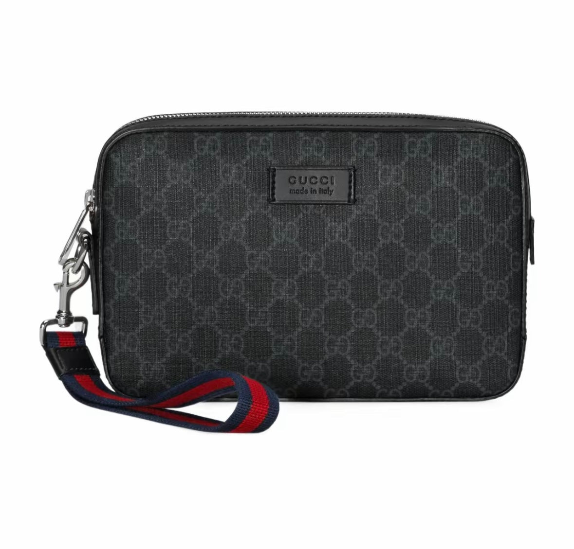 GG Supreme canvas clutch bag