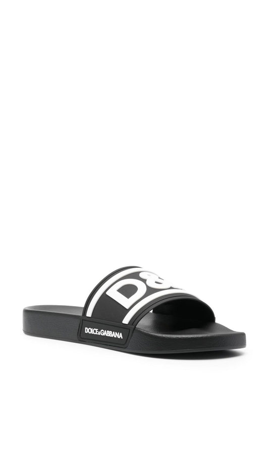 Dolce & Gabbana logo-print beach sliders