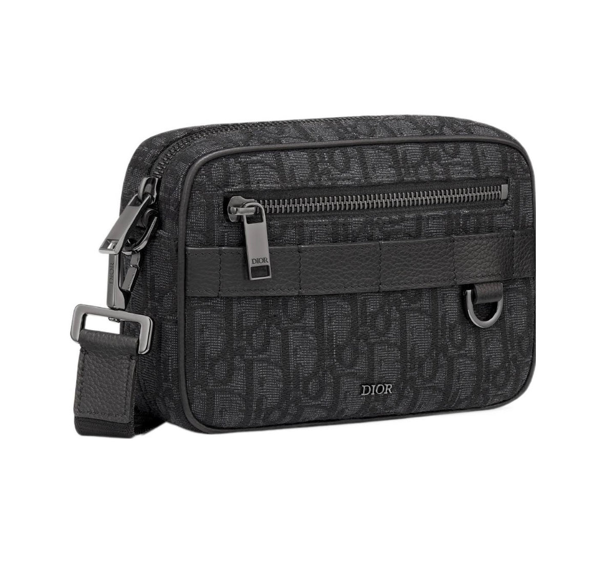 Dior Mini Safari Bag With Strap Black Dior Oblique Jacquard Men