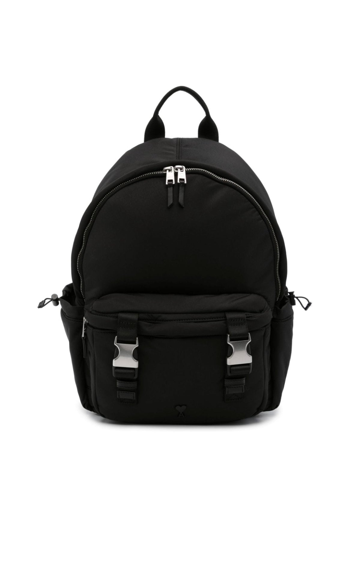 AMI Paris logo-plaque zipped backpack